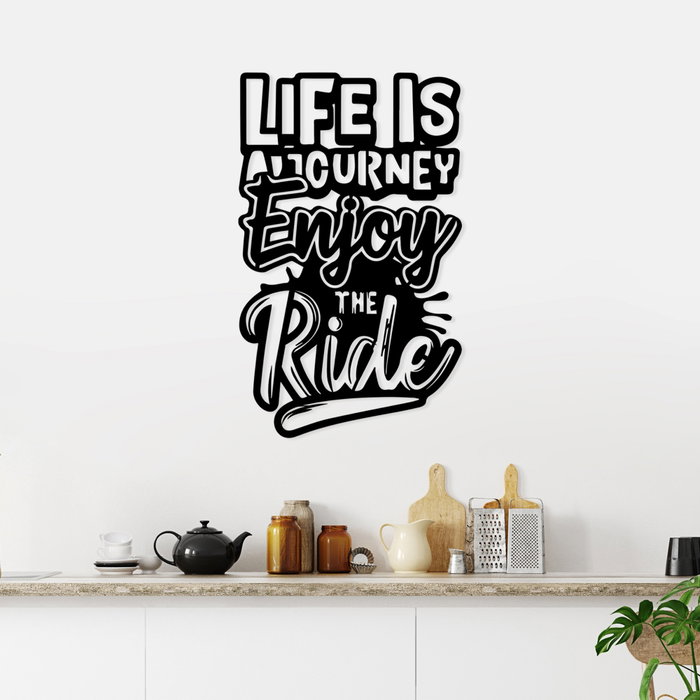 Wallity Life Is A Journey Enjoy The Ride Escultura de Pared Negra Wallity Life Is A Journey Enjoy The Ride Escultura de Pared Negra